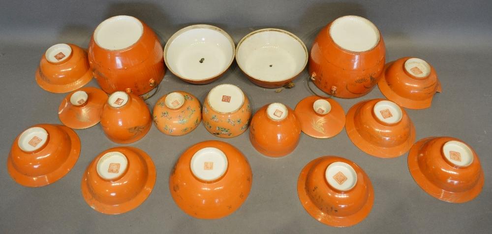 A Chinese Porcelain Service comprising bowls and canisters - Image 6 of 6