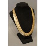 A 9 Carat Gold Fringe Necklace, 22.3 grammes