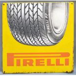 An Enamel Advertising Sign for Pirelli P7 Tyres, 60cm square