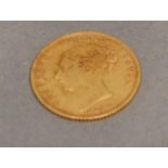 A Victorian Shield Back Half Sovereign dated 1872