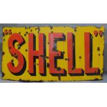 An Early Enamel Advertising Sign for Shell, 93 x 183cm