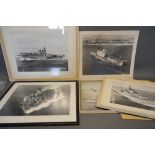 A Collection of Photographs and Prints relating to British aircraft carriers and battleships