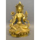 A Chinese Model in the form of Buddha, 28 cms high