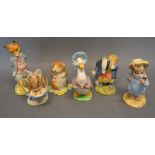 A Beswick Beatrix Potter Figure, Foxy Whiskered Gentleman, together with five other similar