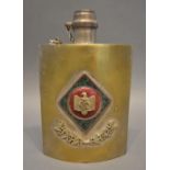 A World War II German Hip Flask of curved form, 12.5 x 8cm