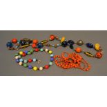 An Unusual Bead Necklace, together with two other bead necklaces