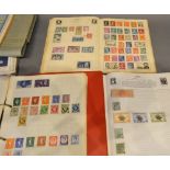 A Stamp Collection within three albums, together with various first day covers