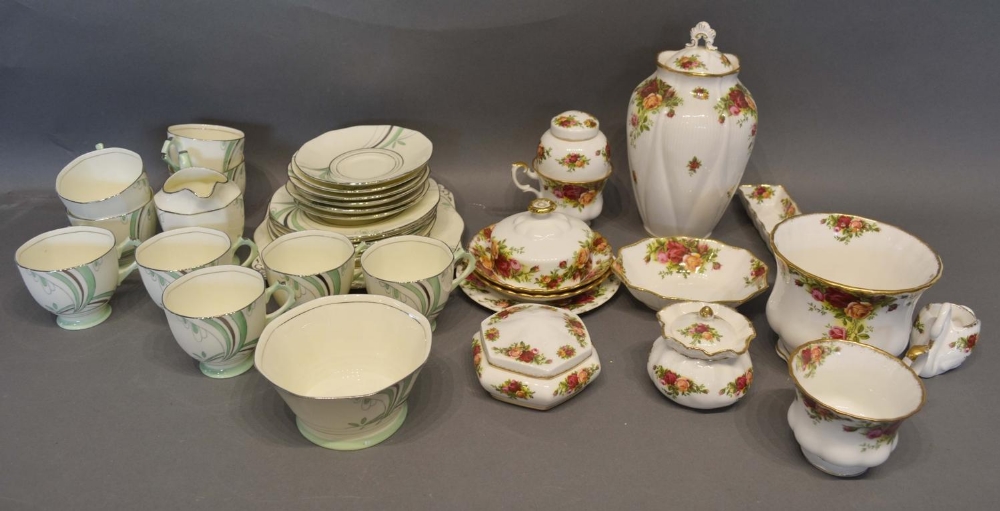 A Collection of Royal Albert Old Country Roses, together with a Tuscan china Art Deco part tea