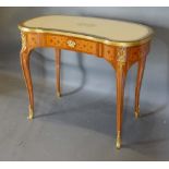 A French Kingwod Marquetry Inlaid and Gilt Metal Mounted Side Table By Gervais Durand, the tooled