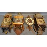 Four Various Dutch Wall Clocks