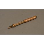 A 9 Carat Gold Propelling Pencil and Pen by S Mordan & Co, 18 grammes