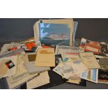 A Collection of Ephemera relating to Cunard cruise ships and other related ephemera