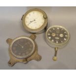 An Early Fiat Dashboard Clock, together with another similar dashboard clock by Delage and another