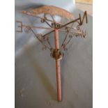 A Large Weather Vane surmounted with a model of a fox, 120cm long