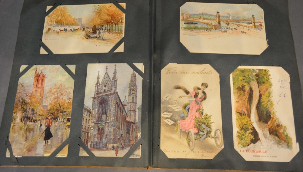 A Postcard Album Containing a Collection of Postcards to include topographical, humorous,