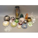 Various Millefiori Glass Paperweights, together with other glassware and paperweights