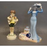 A Royal Worcester Figurine 'All Mine', no. 3519, modelled by Doughty, together with another Royal