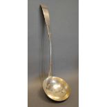 A George III Irish Silver Ladle with Fiddle pattern handle, Dublin 1803, makers JP