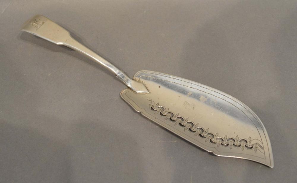 A George III London Silver Fish Slice with pierced engraved decoration, London 1808