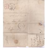 London Ship Letter 1828-(26 May) wrapper Hamburgh to London with Ship Letter/Crown/Date/London in