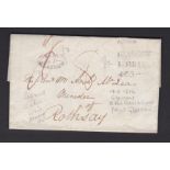 Scotland 1815-EL Glasgow to Rothsay with SL Glasgow/403, fine small and Paid/AT/Glasgow in black,