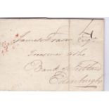 Scotland 1793-EL Paisley to Baul of Scotland, Edinburgh, m/s '4' rate, SL Paisley on the reverse and