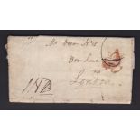 Cambridgeshire 1773 EL-Caxton to London, charged 6d; on reverse - Caxton strike (CB61) rated 'H' and