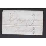 London - 1838 EL London/Dorchester, Fine Holborn Hill boxed back stamp.