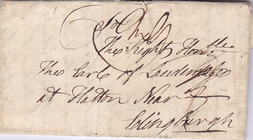 London 1762-Entire letter with London Bishopmark and two line Portmouth, To the Earl of Lauderdale - Image 2 of 2