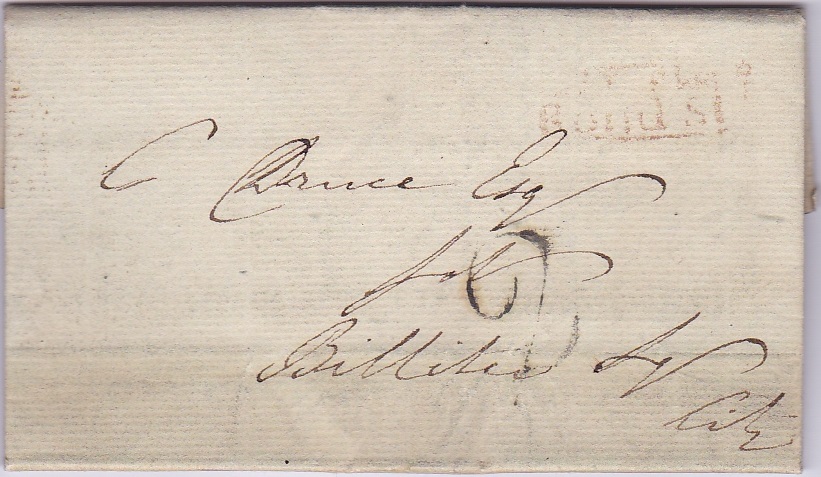 London 1823-EL Gt Marlborough to London with Westminster Office Date stamp -'Reverend 7' (Willcox - Image 2 of 2