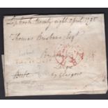Hampshire 1795-Wrapper Liphook to Large by Glasgow, Large Free-signed Bute, with SL Liphook-rare