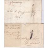 Scotland 1820-1846-Handstruck '1' (2) and '2'(2) from Scottish Towns(4)