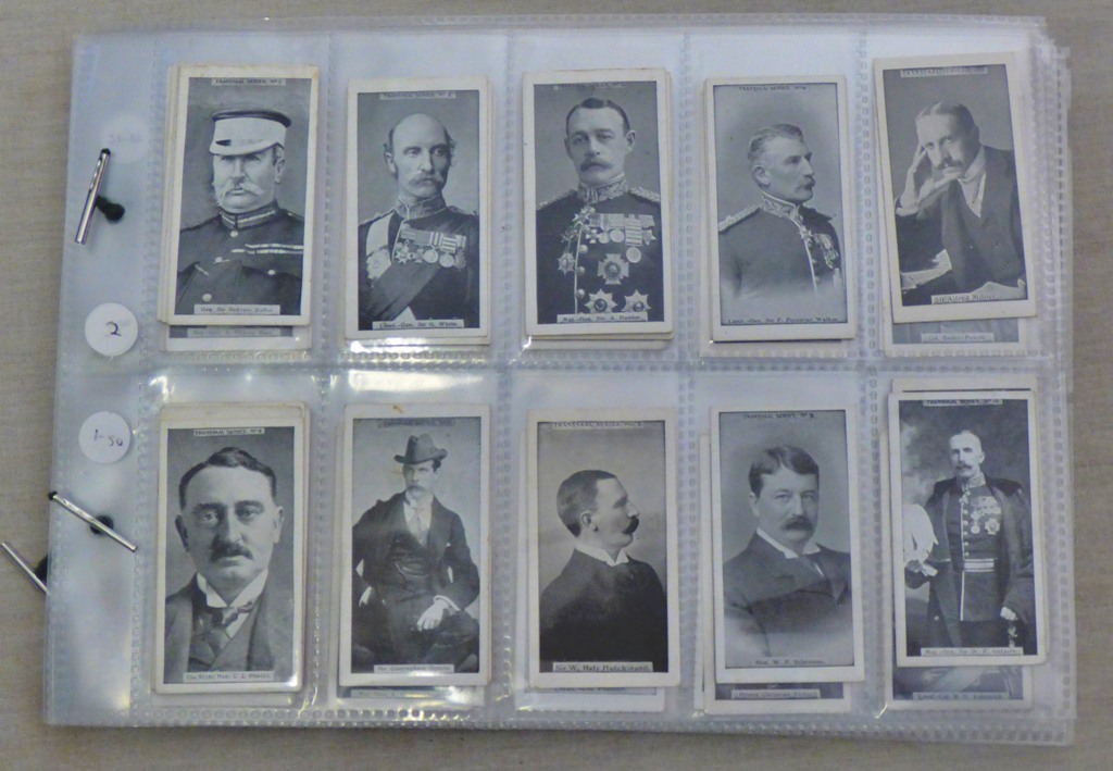 W D & H O Wills Transvaal Series (White Border) 1901 approx 100+ cards VG/EX