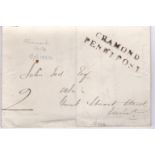 Scotland 1832-EL Cramond to Edinburgh with Cramond/Penny Post, good cover