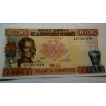 Guinea - 1985 One Thousand Francs, Ref: P32, Grade UNC