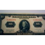 Netherlands - 1943 - 10 Gulden reg P66, Grade GVF