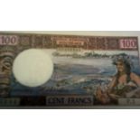 New Hebrides-1977 100 Francs,P18c, GVF+