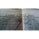 Map-Scotland-Laig + Loch Shin- War Office Edition-Ordnance survey map - sheet 16- published 1950-