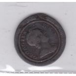 Great Britain 1723-George I Farthing, Fine