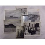 British WWII War Office Photographs (6) showing Naval scenes including; aircraft, English giving