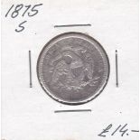 USA 1875S-Quarter Dollar, GF/AVF