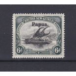 Papua 1906-Optd, definitive SG43 m/m cat value £50