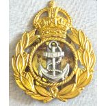 British WWII Chief Petty Officers Beret Badge (Bi-metal, slider)