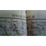 Map-Scotland-Dornoch-War Office Edition-ordnance survey map-folded-published 1949 sheet 21-good