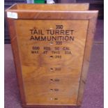 British WWII 50. Cal Tail Gun Anti Aircraft Ammunition Crate, in fantastic condition with all its