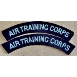 British Air Training Corps Cloth Shoulder titles, a nice pair