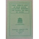 Stanley Gibbons 1927 Price List, catalogue in very fine condition indeed.