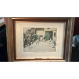 Painting-Cecil Aldin-print of "To Dingle Dell by the Muzzleton Coach" Framed in good condition