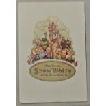 Christmas Card, Walt Disney's Snow White and the Seven Dwarves. This 6" by 9" card is based on the