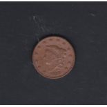 USA 1828 Cent-AEF with almost full lustre
